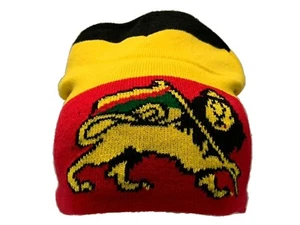Lion of Judah Ethiopia Rasta Skully Beanies Hat Tam Winter Cap Beanie  - Picture 1 of 3