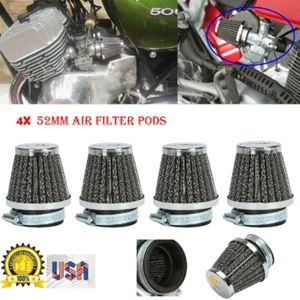4pcs 52mm Air Filters Pods For Suzuki GSXR 750 1100 750R KATANA GSX1100F GSX600F - Foto 1 di 12