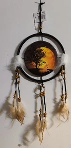 DREAMCATCHER INDIAN WITH A UNICORN TREE MOON NIGHT STARS FANTASY MYTHICAL (CR41) - Picture 1 of 2