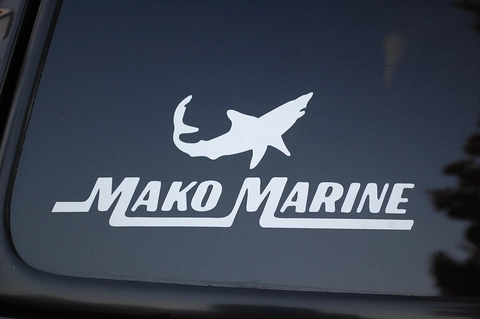 Mako Marine Vinyl Sticker Decal Fish Fishing Ocean Boat Truck Tuna (V114) - Imagem 1 de 1