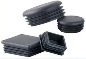 50 No, 2" X 1" ( 10 - 14g ) RECTANGULAR, HOLE BUNGS/PLASTIC INSERT, BLACK. - Picture 1 of 1