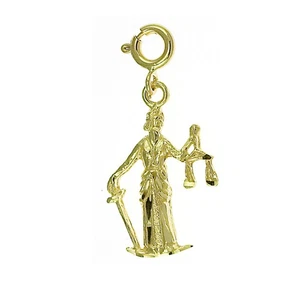14K Gold Lady of Justice Charm - Bild 1 von 2
