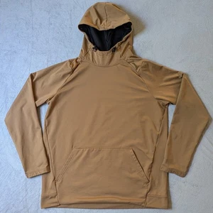 UNRL Crossover Sudadera con Capucha Para Hombre Grande Marrón Camel Rendimiento Polar Sudadera Gimnasio  - Imagen 1 de 14