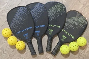 4ct Franklin Pickleball Holz Paddel & Ball Set Schläger Aktivator / mit 6 Bällen - Bild 1 von 4