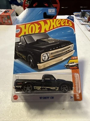 Hot Wheels '67 CHEVY C10 HW Hot Trucks 2/10 Mainline #21/250 черные - Изображение 1 из 2