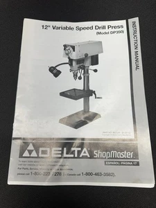 DP350 Original Delta Drill Press Instruction Manual - Picture 1 of 6