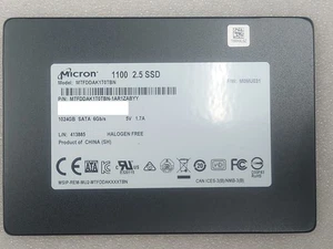 Micron 1100 1024GB 6Gbp/s SATA MTFDDAK1T0TBN 2.5" SSD - Picture 1 of 2