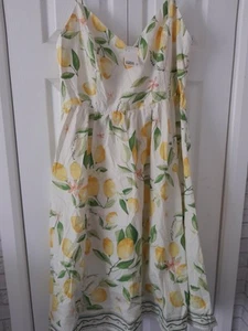 H&M lemon Cotton Strappy Tiered Dress Size XXL. New With Tags - Picture 1 of 3