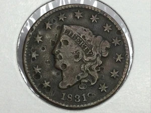 1831 Großer Cent mit Grübchenmarken - Bild 1 von 2