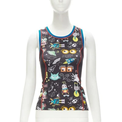 FENDI Activewear black FF robot Monster Eye tank top XS - Image 1 of 4