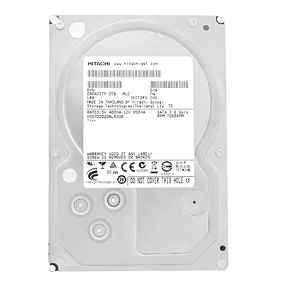 HITACHI HDD 2TB 3,5" 7200upm SATA Festplatte HDS722020ALA330 - Bild 1 von 4
