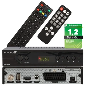 Receptor de satélite Zehnder HX-2200 Full HD con función PVR + mando a distancia para personas mayores  - Imagen 1 de 8