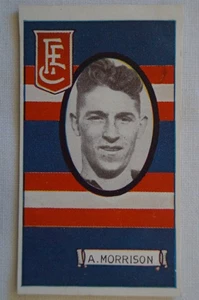 Footscray AFL-VFL 1933 Striped w/Trim Vintage Allens Football Card A. Morrison - Picture 1 of 6