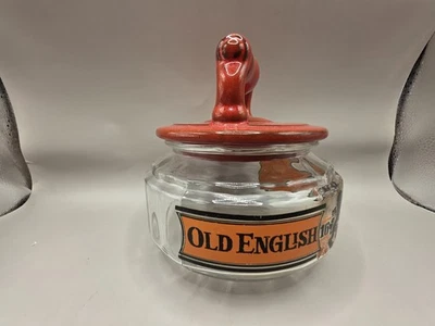 Glass Vintage Old English Peanut Box Rare - Image 1 of 4