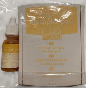 Stampin Up Apricot Appeal Classic Stempelkissen passende Tintenmine Rentner Leinen Flip - Bild 1 von 1