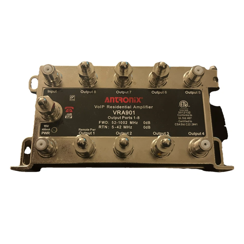 ANTRONICS CATV RF Antenna Amplified 9-Way Distribution Splitter -- NOT TESTED - Image 1 of 4