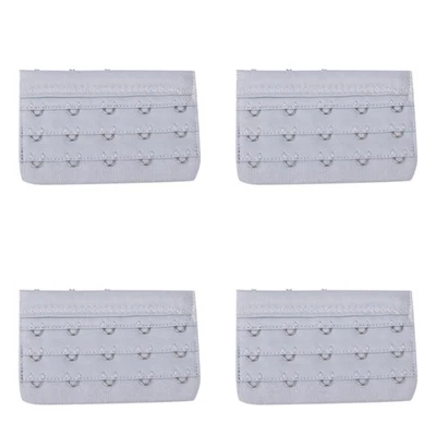  4 Pcs Underwear Extension Accessories Straps Extender Bra 5 Hooks 3 Rows - Image 1 of 4