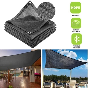 Black UV Sunblock Shade Cloth for Pergola Garden Plant Cover Porch Vertical - Picture 1 of 26