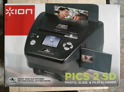 NEW ION Pics 2 SD Photo Slide & Film Scanner w/ Accessories, Open Box / Unused - Image 1 of 4