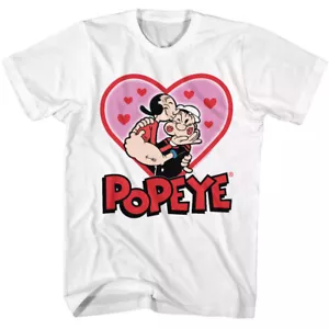 Herren T-Shirt Popeye The Sailor Man Cartoon Olive Oyl Küssen Popeye Herzen - Bild 1 von 5