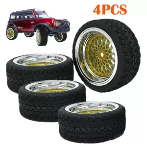 4PCS RC Car Wheels Upgrade For 1:10 Scale Models With Soft Rubber DRY Tyres AU - Picture 1 of 10