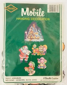 Beistle Vintage Christmas Santa Toy Shop Elves Hanging Decoration 22 Inches - Picture 1 of 7