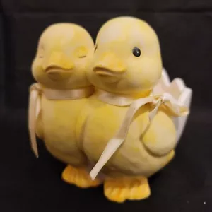 Dept 56 5 1/2" Baby Ducks anatroccoli guscio uovo ciotola fioriera Pasqua primavera - Foto 1 di 14