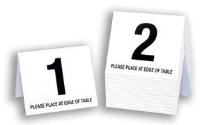 Números de mesa 1-20, estilo tienda, blanco con número negro, envío gratuito - Imagen 1 de 1