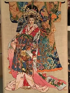 SCHEMA PUNTO CROCE KIMONO GEISHA CROSS STITCH ORIENTAL LADY SU USB DVD MICRO SD - Bild 1 von 7