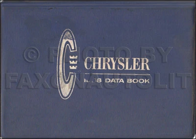 Chrysler 1968 libro de datos distribuidor álbum 300 New Yorker Newport opciones accesorios Foto 1 de 4