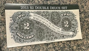 2013 BUREAU OF ENGRAVING $2 DOUBLE DEUCE SET SANFRANCISCO-KANSAS CITY - Picture 1 of 4