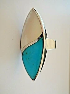 Bague - Taille 54/7 - Turquoise - Argent - 925/1000 - NEUF * - Picture 1 of 3