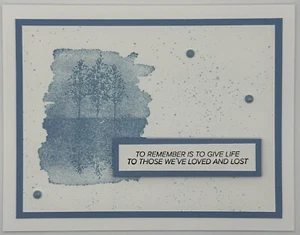 Stampin' Up! Boho Blue Reflection Sympathy Card w/Envelope - Picture 1 of 5
