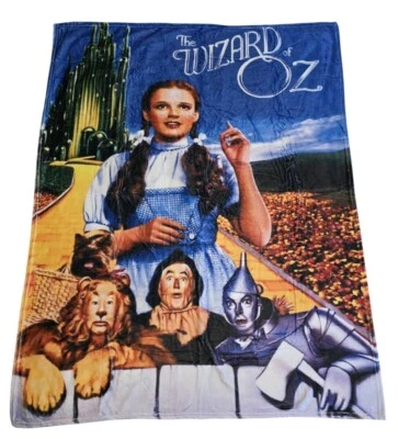Wizard of Oz Throw Blanket 50 X 40 Soft Fleece Blanket Dorothy Lion Tin Man - Image 1 of 4