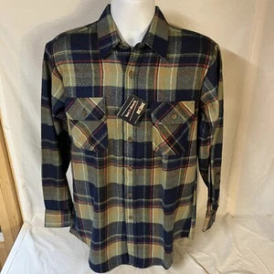 Vtg 70s Big Yank Sport Abouts Mens Flannel Shirt Medium Multicolor Plaid NWT NOS - Picture 1 of 9