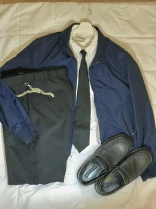 Merona Navy Vintage Mock-Neck Sport Bomber Jacket - Size M - Picture 1 of 8