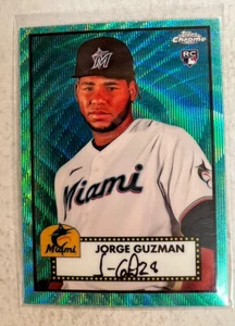 Topps 2021 cromo Jorge Guzmán R/C Aqua Wave - Imagen 1 de 2