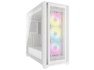 CORSAIR iCUE 5000D RGB AIRFLOW Mid-Tower PC Case White 3x AF120 RGB ELITE Fans - Picture 1 of 12