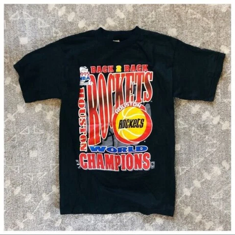 Vintage 1995 NBA Finals Houston Rockets Tee Shirt Short Sleeve SS333 Cover