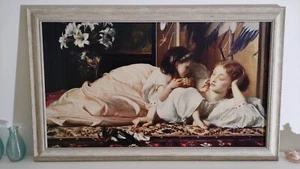 Mutter und Kind Motiv von Frederic Leighton mit passendem weißen Rahmen 99x61 cm - Bild 1 von 11
