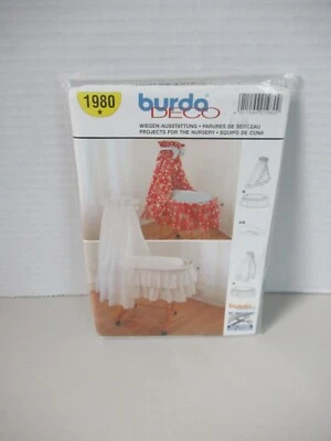 Burda # 1980 Baby For The  Nursery   Bassinet Canopy & Duvet, 2 Styles   UNCUT - Image 1 of 3