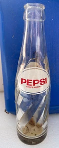 Pepsi Cola Swirl German Glass Drink Soda Bottle Limonade Koffeinhaltig - Picture 1 of 3