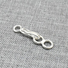 5sets of 925 Sterling Silver Hook and Eye Connector Clasps for Bracelet Necklace