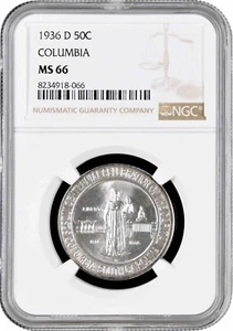 USA half dollar 1936 D, NGC MS66, "150th Anniversary - City of Columbia" - Picture 1 of 2