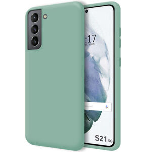 Funda Silicona Líquida Ultra Suave para Samsung Galaxy S21 5G color Verde