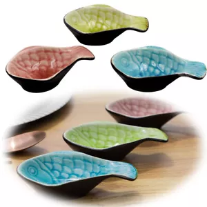 Keramik Tapas-Schalen Sylt 3-fach Set Fisch Salzschale Snackschale Olivenschale - Bild 1 von 3