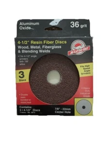 Ali-Gator-Grit Circular Sandpaper #3073 36 Grit 3 Pack Discs 4" x 1/2” New - Picture 1 of 2