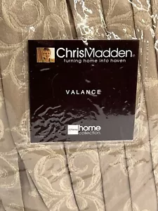 Chris Madden Golden Valance 34 in L x 15 in W nuovo - Foto 1 di 6