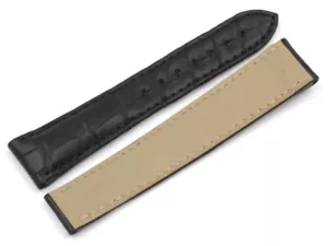 Cinturino Omega Originale Marrone Scuro ANSA 19mm Chiusure Deployante Ricambio - Imagen 1 de 4