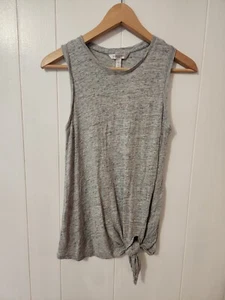 Banana Republic Top Damen Größe XS vorne zum Binden ärmellos grau - Bild 1 von 4